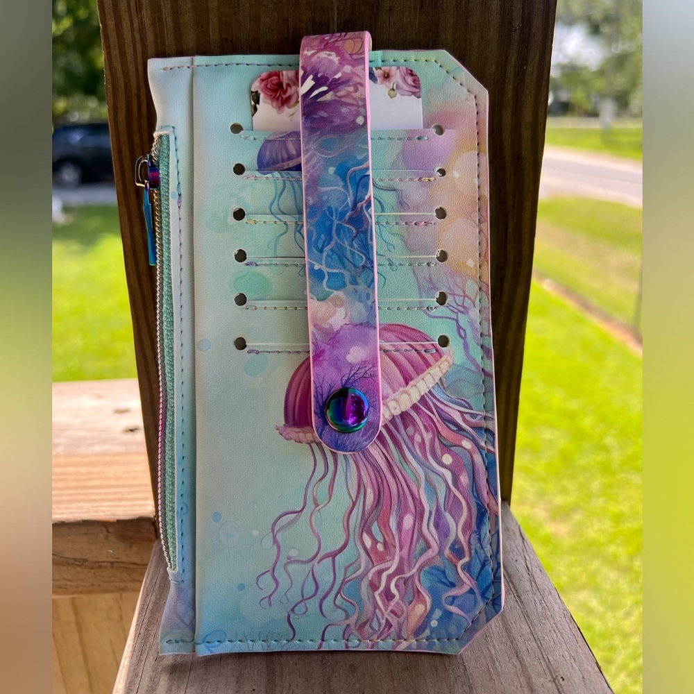 Jellyfish Watercolor Wallet